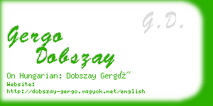 gergo dobszay business card